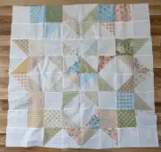 Quilt Top Lap Throw Table Baby Table Sofa Pillow 34"x 34" Circle of Loves
