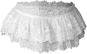 [ihreesy] Sexy Lace Mini Skirt,Mini Skirt with G-String Lingerie Underwear Panties Mini Dress Solid Color Lingerie Skirts