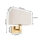 Night Light Fixture Linen Wall Lamp Minimalist Modern For Study For Living Room