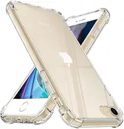USTIYA Case for iPhone 8 / iPhone SE 3 Gen 2022 / SE 2 Gen 2020 / iPhone 7 Clear TPU Four Corners Protective Cover Transparent Soft