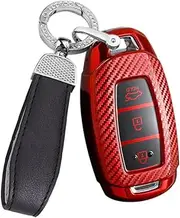 ontto TPU Car Key fob Cover case Fit for Hyundai I20 IX25 IX35 IX45 I10 I20 I30 HB20 Elantra Solaris Sonata Santa Fe Sport Tucson Remote Key Shell Key Holder Bag Keychain Keyring Accessories Red