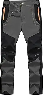 [TBMPOY] Men's Outdoor Quick Dry Hiking Mountain Cargo Pants Zipper Pockets