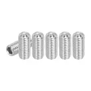 30 Pcs M6x14mm Steel Hex Socket Grub Screw Point Grub Bolt for Repairing