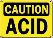 Caution Sign - ACID - 10" x 14" OSHA Safety Sign