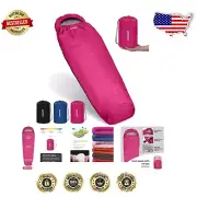 Cold Weather Mummy Sleeping Bag for Adults - Portable, Windproof, 0°F Comfort