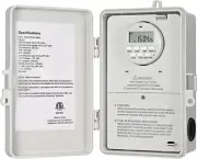 Pool Pump Timer, Digital Timer Box, 2HP 40A 120-277 VAC, 7-Day 20 On/Off Program