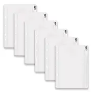 6pc Colourhide Bindermate A5 Pencil Case Insert Organiser For Binders Clear