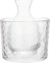 BIUDECO 1Set Japanese Style Transparent Sake Decanter Dual Use Wine Container for Warm and Iced Sake Elegant Present for Friends and Family Design with Rim
