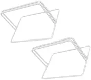Hoement 2pcs Metal Freezer Partition Bases Home Refrigerator Organizers Easy Install Heavy Duty Separator Base
