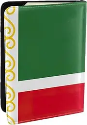 [JEJEA] Flag of The Chechen Republic Print Travel Organizer Credit Cards Case Passport BookPassport Holder Cover Wallet forTraveling,, Black, One Size