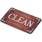 Dirty Clean Dishwasher Magnet, Refrigerator Sign Magnet, Black, Brown