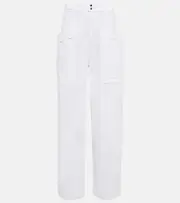 [Marant Etoile] Marant Etoile Ruby high-rise cotton pants AU 12 white