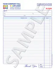 250 Color Custom Invoice /Bill / Receipt / Estimate / Quote / Carbonless Form