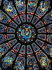 Glassmasters North Rose Window Notre Dame Cathedral Stained Glass Suncatcher USA