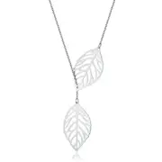 2Pcs Leaves Infinity Pendant Necklace For Women