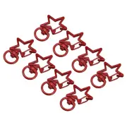 Swivel Clasps Snap Hook, Star Shape Lobster Claw Clasp for DIY Red, 8Pcs