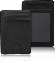 [PRUOAVY] Mini Wallet Men's Blocking Wallet, Card Wallet, PU Leather Slim Card Holder, Card Holder Wallet, Minimalist Credit Card Holder for Men and Women