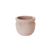Round Terracotta "Solange" Washed Orange Bowl Pot for Plants and Home Decor