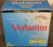 Sealed Verbatim DataLife MF 2HD High Density Formatted for IBM 10-Pack