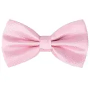 Mens Solid Mini Squares Formal Banded Bow Ties Pink Plaid