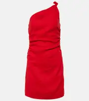 [Faithfull] Faithfull Marga one-shoulder linen minidress AU 8 red