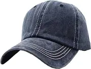 [HAMKVBPR] Baseball Cap Unisex Unisex Washed Distressed Cotton Solid Adjustable Hat Outdoor Sports Hat(Blue)