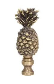 B&P Lamp® 3" Pineapple Lamp Finial With Antique Finish, Cast Metal with 1/4-27