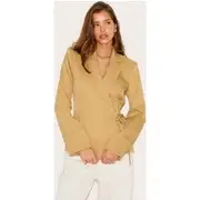 Sand Tie Side Blazer, Sand