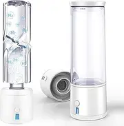 Hydrogen Rich Water Bottle Portable Hydrogen Water Generator Ionizer H2 Water Electrolysis Energy Cup with SPE/PEM Membrane 3-Mins Make Hydrogen Content Up to 1000-1300 PPB 450 Ml