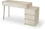 Foret Dressing Table Makeup Adjustable Desk Vanity Storage Cabinet White