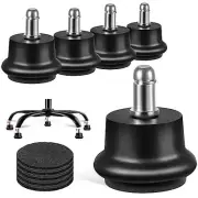 Bell Glides Replacement Office Chair or Stool Swivel Caster Wheels to Fixed
