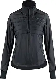 [HORZE] Annika Women's Equestrian Windproof Hybrid Jacket with Warm Fleece - Black - 14, Black, 35