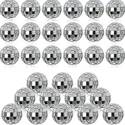 Reflective Mirror Disco Ball - Mini Disco Decorative Party Ball with Mirrored Surface, 1.18 Inch Diameter, 40 Pcs