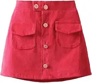 WELAKEN Girls and Toddler's Corduroy Short Mini Skirt