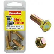 Champion High Tensile Bolts and Nuts BM48, M8x1.25 x 25mm