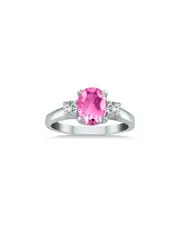 Gem Spark 14K 1.58 ct. tw. Diamond & Pink Topaz Ring