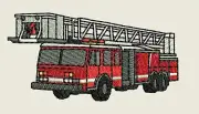 Fire Trucks & Semis Embroidery Designs - 49 Designs - CD/USB/Floppy - 11 Formats