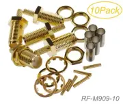 10-Pack SMA Bulkhead female RF Connectors for RG316/RG174/LMR100 Coax wire
