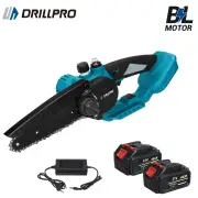 Drillpro 6-Inch High-Efficiency Brushless Chainsaw with Batteries 3000W Power Fast 19.2ft/s Chain Speed Compatible with