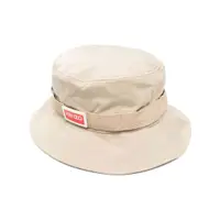 在飛比找蝦皮購物優惠-KENZO 側標Logo細節米白色漁夫帽 BEIGE CAS