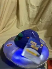 UFO SPACESHIP spins beeps flashes lights Aliens Rare Fun toy with tags