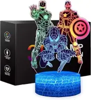 3D Illusion Lamp Nightlight - Marvel Heroes