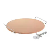 [Avanti] Pizza Stone Set with Rack and Pizza Cutter 33cm