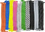 [FOOTMATTERS] Curly No Tye Shoe Laces - Elastic Spring Laces - No Tie Great for Elderly, Children, Fashion - One Size Fits All