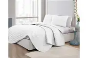 3 Piece Ramesses Embossed Comforter Set-White