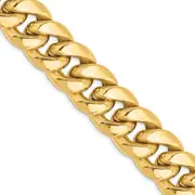 14K Yellow Gold 24 Inch 15mm Semi-Solid Miami Cuban With Lobster Clasp Chain
