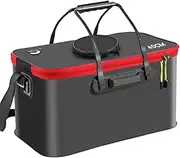 AIMALL Foldable EVA Fishing Bucket with Handles, Portable Live Fish Storage Container, Leakproof Multi-Purpose Bait and Fishing Gear Bucket, 4 Sizes