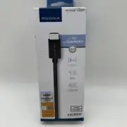 Insignia- 4' 4K Ultra HD HDMI Cable - Black TVs and Components