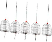 5pcs Metal Bait Cage Fishing Bait Fishing Basket Fishing Cage Fishing Lure Cage Fishing Cage