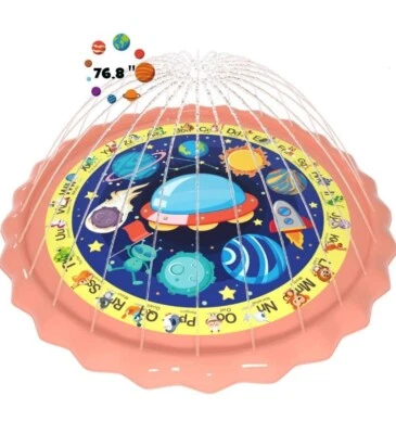 Splash Pad Mat, Sprinkler Water Inflatable Mat, Summer Outdoor Backyard